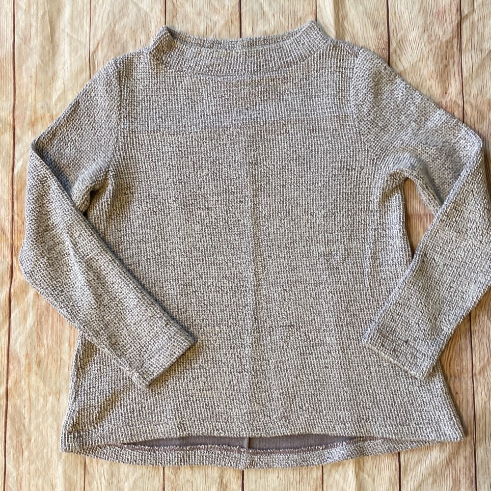 Mock Neck Textured Sweater